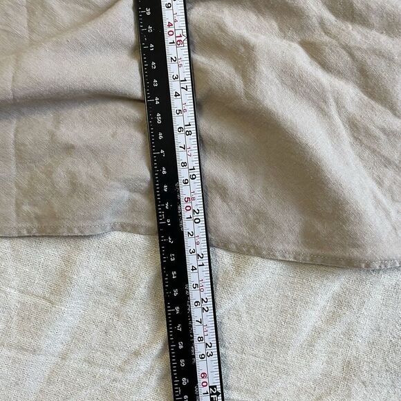 H&M Linen-Viscose Asymmetric Knit Midi Skirt Womens 4 S Pull-On Beach Beige - Picture 8 of 9